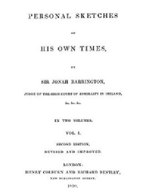 [Gutenberg 49792] • Personal Sketches of His Own Times, Vol. 1 (of 3)